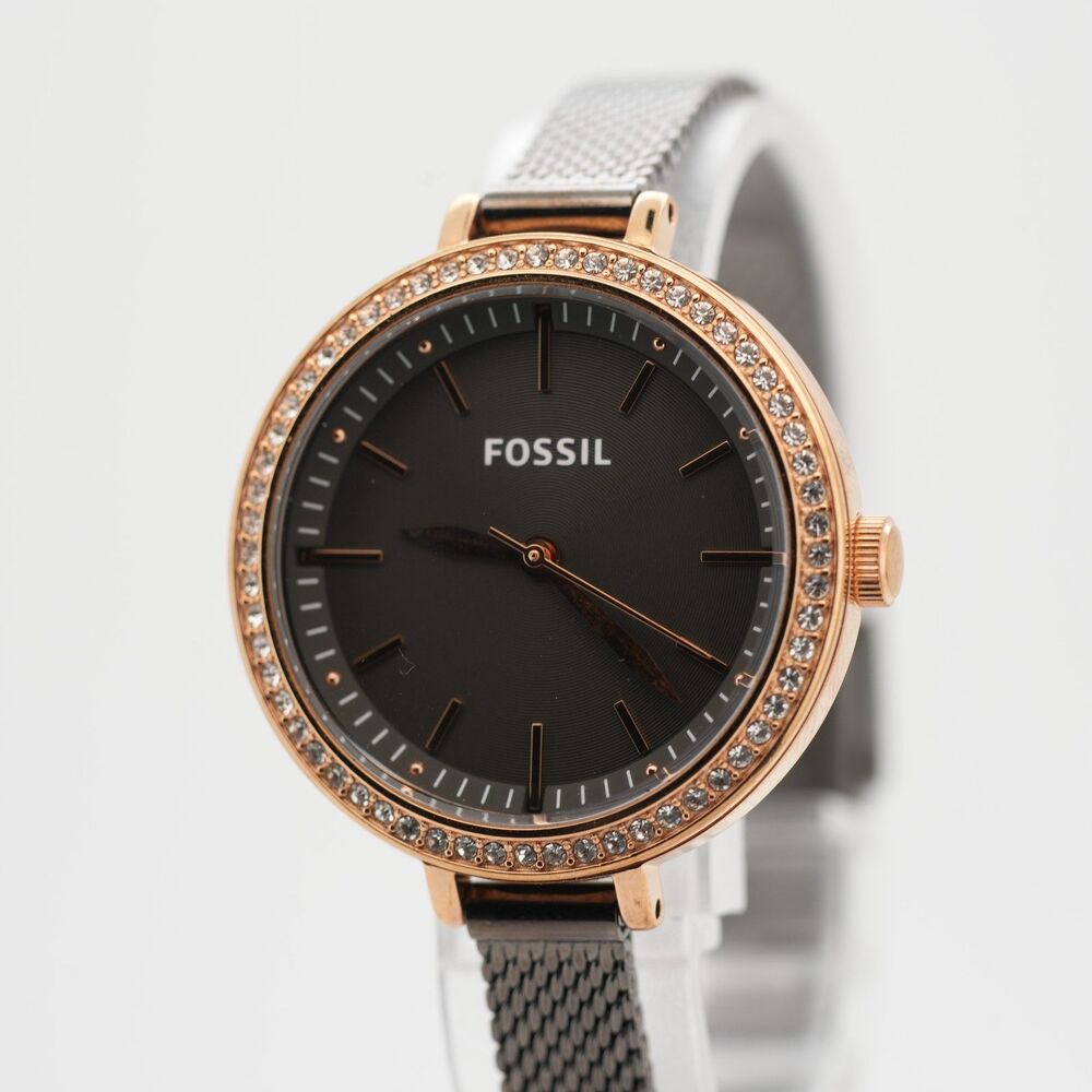 Fossil BQ3458 Classic Minute Women’s Watch - Rose Gold & Gunmetal - 32mm - runs